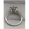 Image 3 : Ladies Brilliant Cut Vera Wang Styled 1.0 Carat Solitaire with bezel set band engagement ring