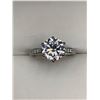 Image 4 : Ladies Brilliant Cut Vera Wang Styled 1.0 Carat Solitaire with bezel set band engagement ring