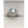 Image 1 : Round Moissanite Heart Cut Solitaire .925 Silver Ring with Appraisal $1675.00
