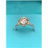 Image 1 : Ladies 2.0 carat Solitaire Moissanite Multi Stone engagement Ring .925 Silver appraised $1705.00