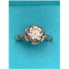Image 4 : Ladies 2.0 carat Solitaire Moissanite Multi Stone engagement Ring .925 Silver appraised $1705.00