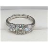 Image 2 : GRA CERTIFIED MOISSANITE VVS D CENTER WEIGHING APPROX. 1.00 CT WITH 2 CUBIC ZIRCONIUM WEIGHING A TOT