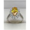 Image 2 : Hamptons Style 2.0 carat Yellow Topaz Marquis Cut Solitaire Cluster Top Dress Ring