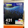 Image 1 : Brother At Your Side 431 3 Pack Toner Cartridge Multi Pack C/M/Y