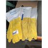 Image 2 : Lot of 3 pair Aire Liquide Blueshield Leather Workgloves  - Size Medium
