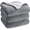 Image 1 : Bedsure Grey Sherpa Fleece Blanket Queen Size for Bed Large Thick Fluffy Bed Blanket Plush Fuzzy Sof