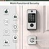 Image 1 : Miuedo Fingerprint Door Lock, Keyless Entry Door Lock with Electronic Keypad, Auto Lock, Smart Deadb