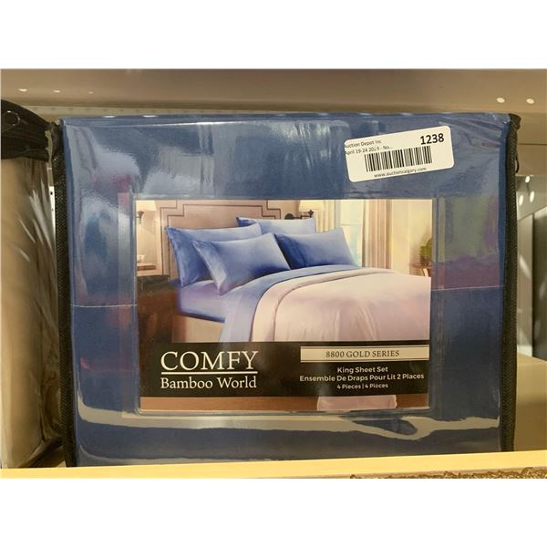 Comfy Bamboo World 8800 Gold Series King Sheet Set 4 Pc