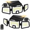 Image 1 : K KASONIC Security Solar Lights Outdoor, 2500LM LED 6500K Super Bright Motion Sensor with Remote, 15