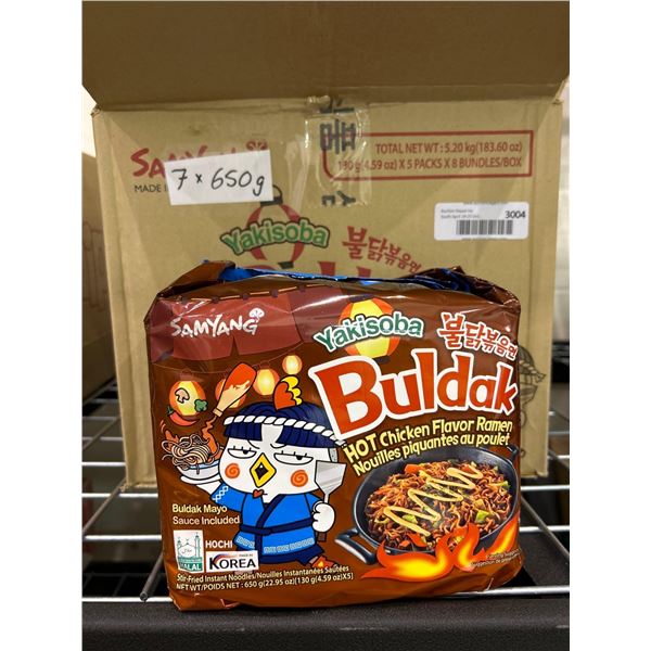 Buldak hot chicken flavor ramen noodles 7x650g