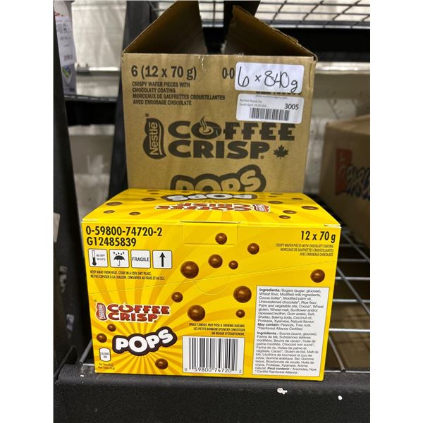 Coffee crisp pops chocolate snacks 6x840g