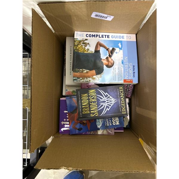 Box of assorted childrens and adult books
