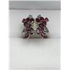 Image 1 : Natiural garnet Pear Cut Butterfly 5.65 Carat Ring with appraisal $810.00