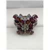 Image 2 : Natiural garnet Pear Cut Butterfly 5.65 Carat Ring with appraisal $810.00