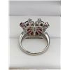 Image 3 : Natiural garnet Pear Cut Butterfly 5.65 Carat Ring with appraisal $810.00