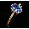 Image 4 : 10K Yellow Gold Tanzanite(1ct) Diamond(0.05ct) Ring (~Size 6.5) (~weight 2g) appraised $3300.00