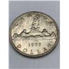 Image 1 : Vintage Canada 1957 Voyageur canoe Silver Dollar