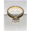 Image 3 : GRA CERTIFIED MOISSANITE WEIGHING AN APPROX. 1.00 CARAT SET IN STERLING SILVER THAT IS GOLD PLATED w