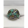 Image 1 : Natural Emerald & Opal Multi Stone 2.85 Carat Cluster .925 Ring with appraisal $610.00