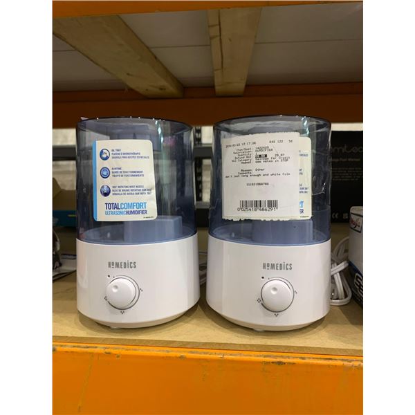 Homedics Ultrasonic Humidifiers Lot of 2