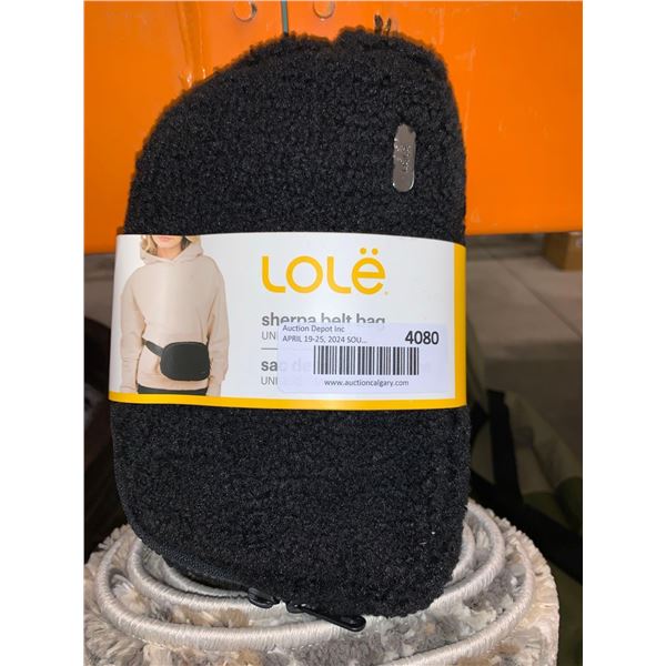 Lole Black Sherpa Belt Bag