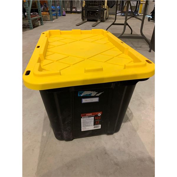 Tuff store heavy duty storage box with snap locking lid