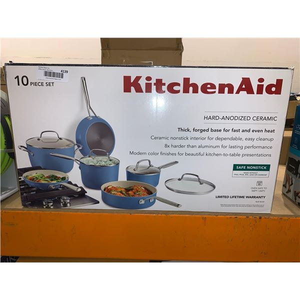 Kitchenaid 10 piece ceramic non-stick cookware set
