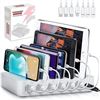 Image 1 : Poweroni USB Charging Station Dock - 6-Port - Fast Charge Docking Station for Multiple Devices