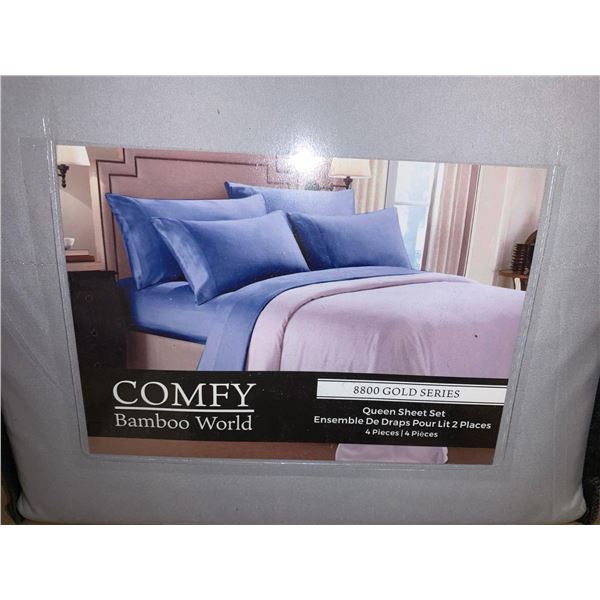 Comfy bamboo world Queen size sheet set