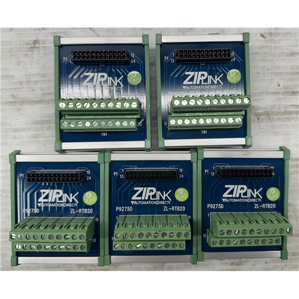 Lot of (5) Automation Direct #ZL-RTB20 ZipLink Remote Terminale Blocks 20 Pin