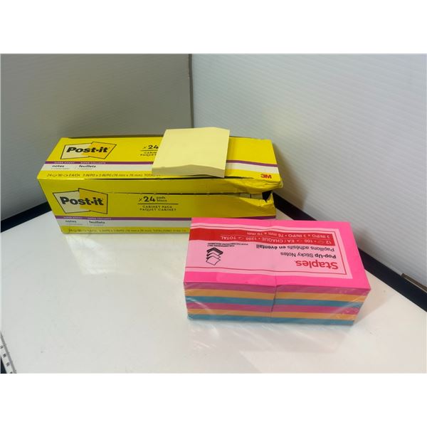 LOT DE 72 LIVRETS DE POST-IT ASST (SANS BAC)