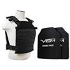 Image 1 : VISM Fast Plate Carrier w/10"X12' Level III+ PE STR's Cut 2X Hard Balllistic Plates [SM-2XL] - Black