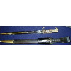 WWII German Police Dress Bayonet w/Frog