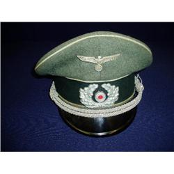 WWII German Officer's Visor Hat-Wehrmacht