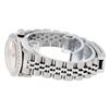 Image 7 : Rolex Ladies Stainless Steel Quickset Salmon Dial Diamond Lugs Date Wristwatch