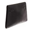 Image 3 : Hermes Black Leather Lizard Kelly Danse Pochette Shoulder Bag