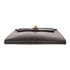 Image 4 : Hermes Black Leather Lizard Kelly Danse Pochette Shoulder Bag