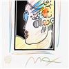 Image 2 : Lady with Profile and Flowers III by Peter Max