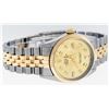 Image 4 : Rolex 36MM Two Tone Yellow Gold And Steel Champagne Diamond Datejust Wristwatch