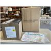 Image 1 : BOX OF 500 SAFEMASK DISPOSABLE MASKS AND BOX OF 50 COVERALL DISPOSABLE PROTECTIVE GOWNS