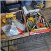 Image 1 : 2 TRAYS OF TOOLS, STRAPS, WRENCHES, ETC