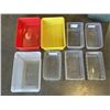 Image 2 : 4 TOTES W/ LIDS AND SMALL PLASTIC BINS