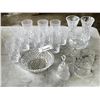 Image 1 : LOT OF CRYSTAL WARE - FOOTED BOWL, WINE GLASSES, ETC