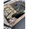 Image 3 : 4 LARGE BOXES OF ASORTED NEW FABRIC, INCLUDING CAMO PATTERNS, SILK, COTTON ETC