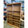 Image 2 : CUSTOM BUILT OAK DOUBLE BOOKSHELF, 7FT TALL, 55 INCH WIDE, 10 INCH DEEP