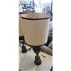 Image 3 : PAIR OF WOOD BASE TABLE LAMPS W/ SHADES