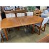 Image 2 : MCM TEAK DINING TABLE WITH 2 HIDDEN LEAVES, AND 6 CHAIRS, VERY GOOD ORIGINAL CONDITION