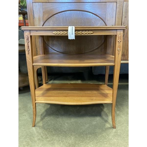 ANTIQUE 2 TIER SIDE TABLE, VERY GOOD ORIGINAL CONDITION