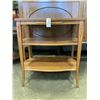 Image 1 : ANTIQUE 2 TIER SIDE TABLE, VERY GOOD ORIGINAL CONDITION