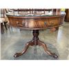 Image 3 : LARGE ENTRY PARLOUR TABLE W/ DRAWER AND GLASS TOP
